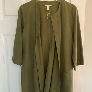 Linen Eileen fisher loose fitting overcoat
